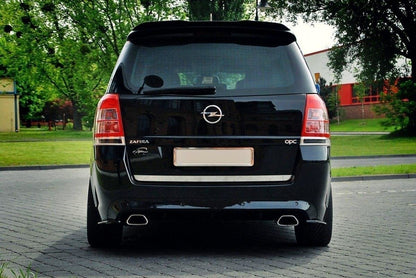 Heck Ansatz Flaps Diffusor für OPEL ZAFIRA B OPC / VXR Carbon Look