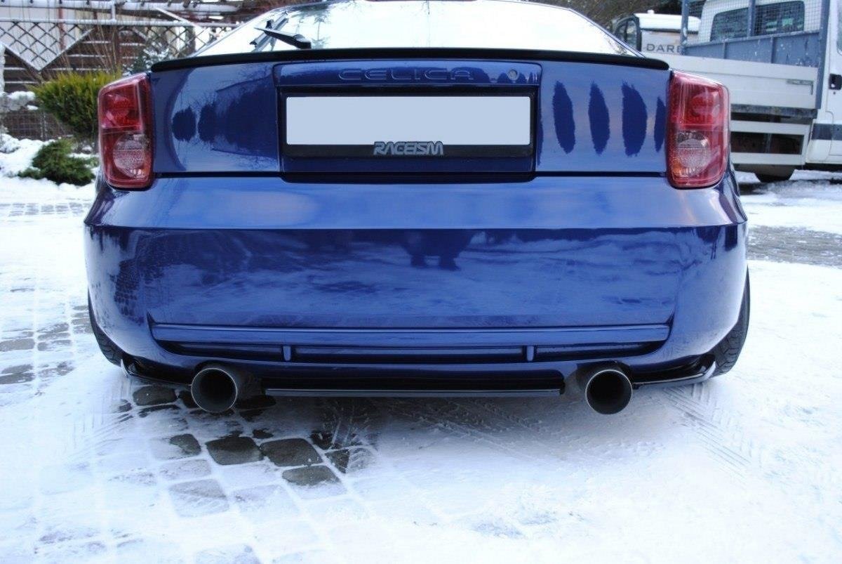 Heck Ansatz Flaps Diffusor für TOYOTA CELICA T23 vor Facelift schwarz Hochglanz