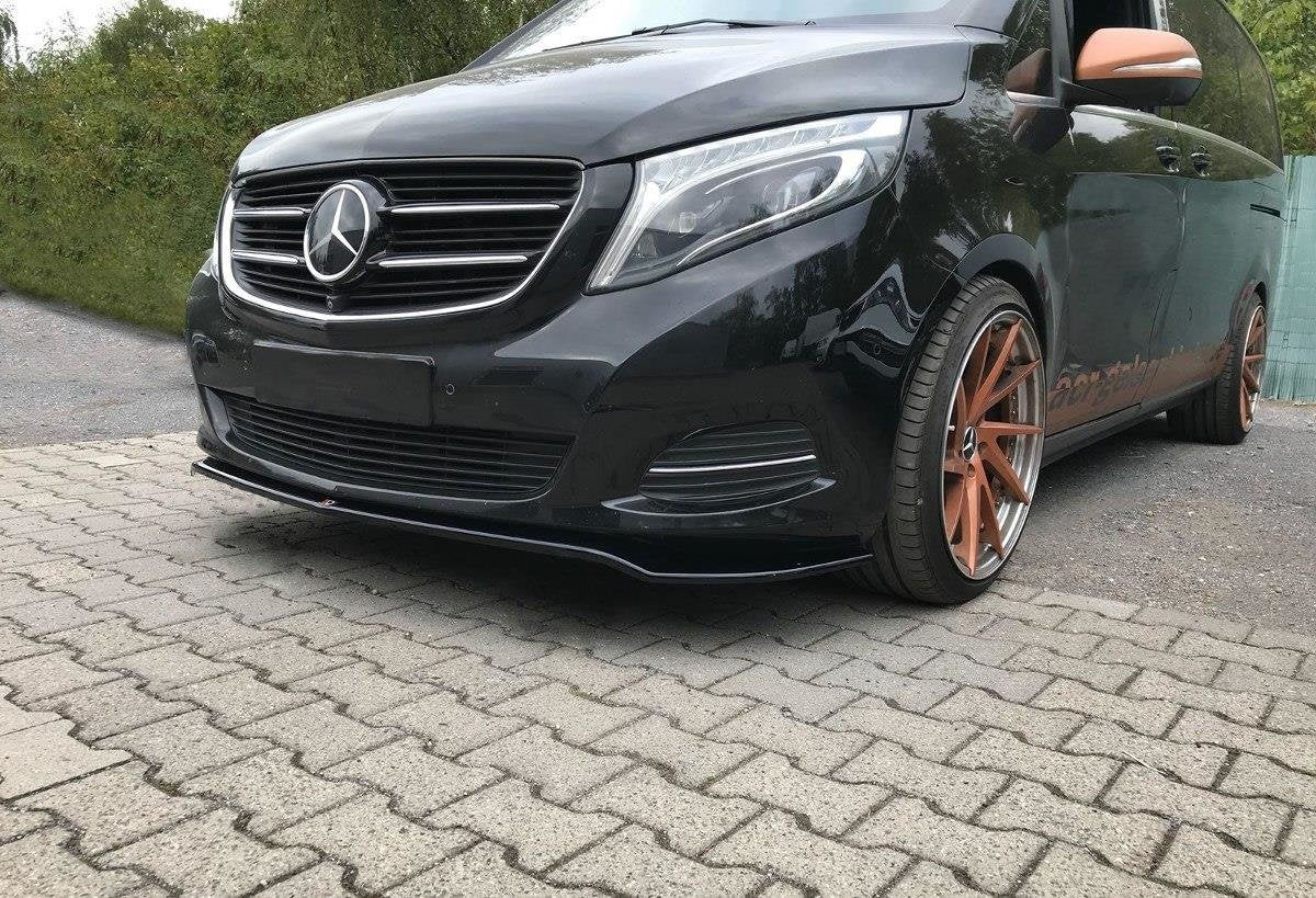 Front Ansatz für v.3 Mercedes V-Klasse W447 schwarz Hochglanz