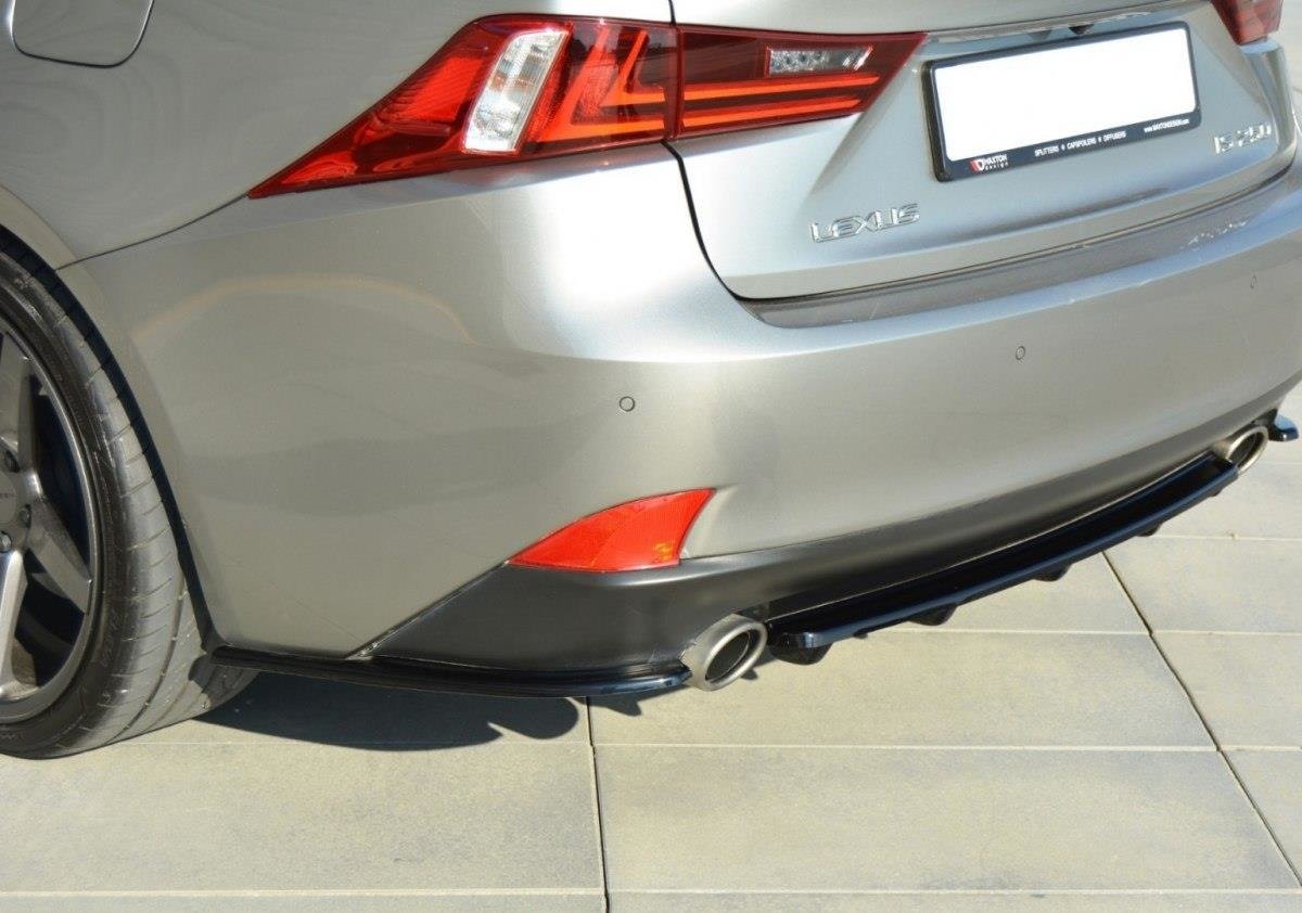 Heck Ansatz Flaps Diffusor für Lexus IS Mk3 T Carbon Look