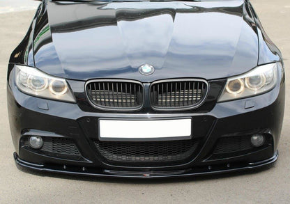 Front Ansatz V.1 für BMW 3er E91 M Paket FACELIFT schwarz Hochglanz