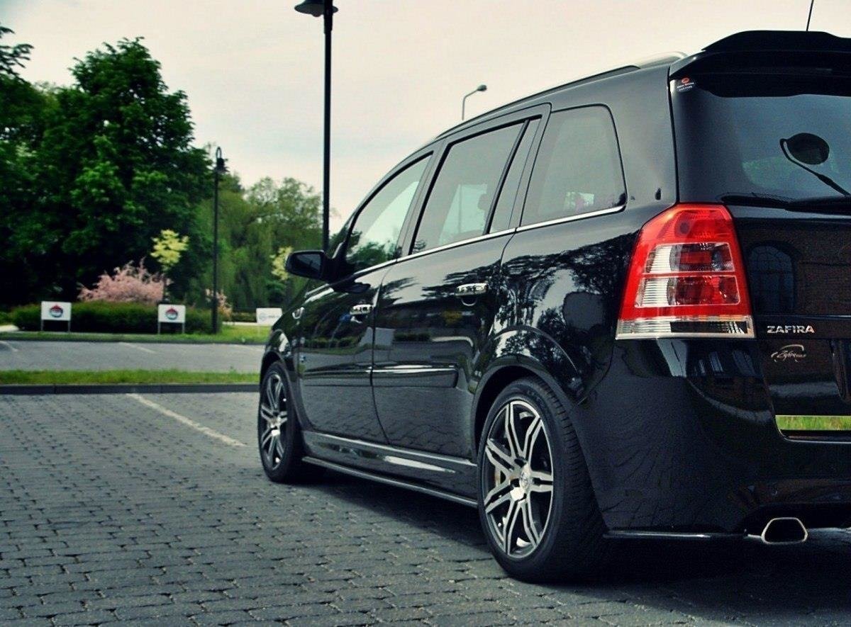 Seitenschweller Ansatz für OPEL ZAFIRA B OPC schwarz matt
