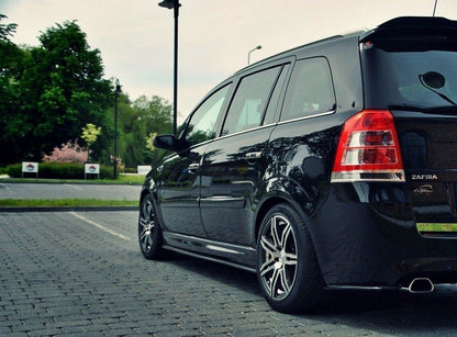 Seitenschweller Ansatz für OPEL ZAFIRA B OPC schwarz Hochglanz