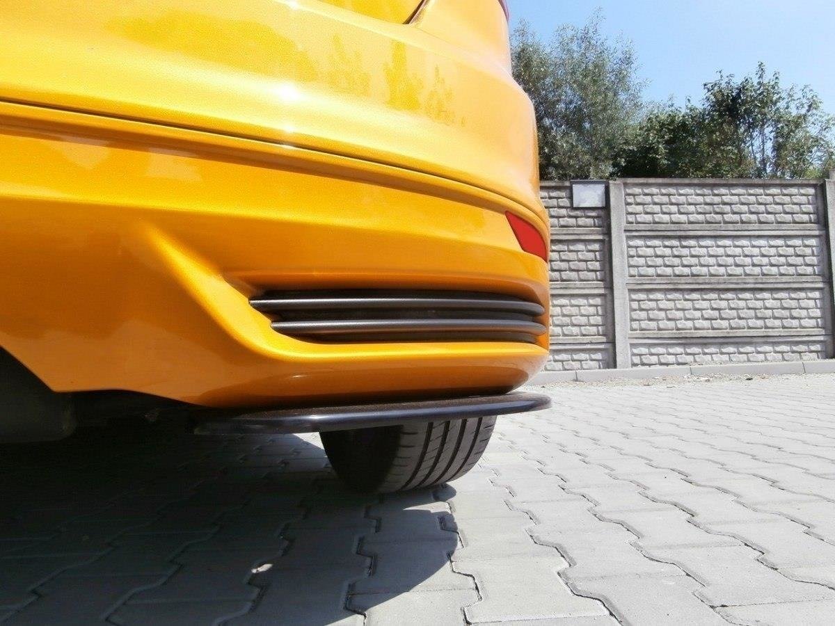 Heck Ansatz Flaps Diffusor für FORD FOCUS MK3 ST VORFACELIFT schwarz matt
