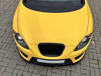 Front Ansatz für SEAT LEON MK2 CUPRA FR (vor Facelift) schwarz Hochglanz