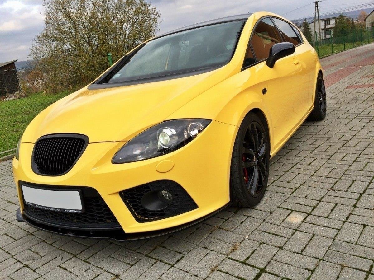 Front Ansatz für SEAT LEON MK2 CUPRA FR (vor Facelift) schwarz matt