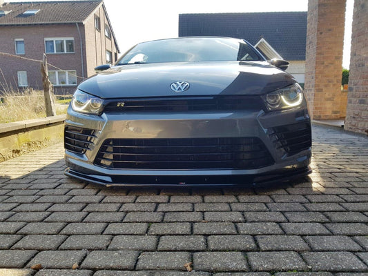 Front Ansatz V.1 für VOLKSWAGEN SCIROCCO MK.3 R FACELIFT schwarz matt
