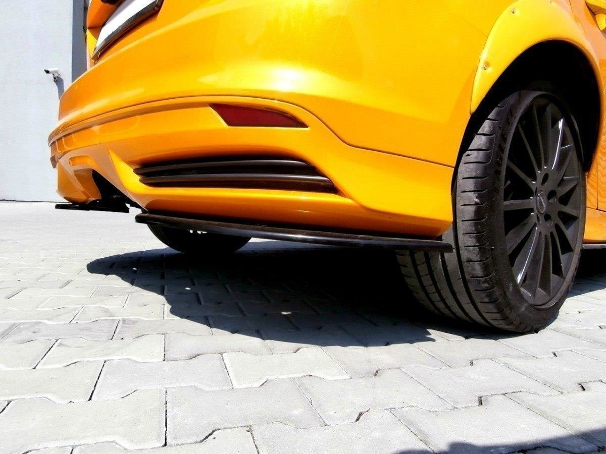 Heck Ansatz Flaps Diffusor für FORD FOCUS MK3 ST VORFACELIFT schwarz matt