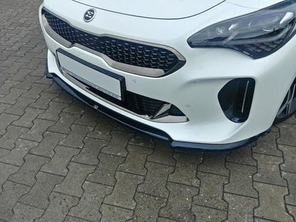 Front Ansatz V.1 für KIA STINGER GT schwarz Hochglanz