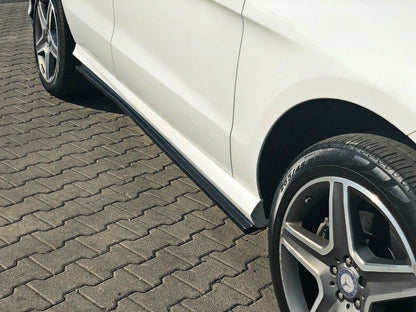 Seitenschweller Ansatz für Mercedes GLE W166 AMG-Line schwarz matt