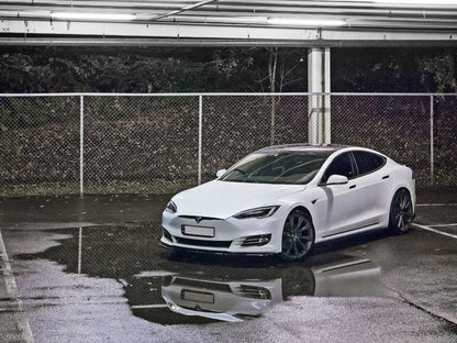 Seitenschweller Ansatz für Tesla Model S Facelift schwarz matt