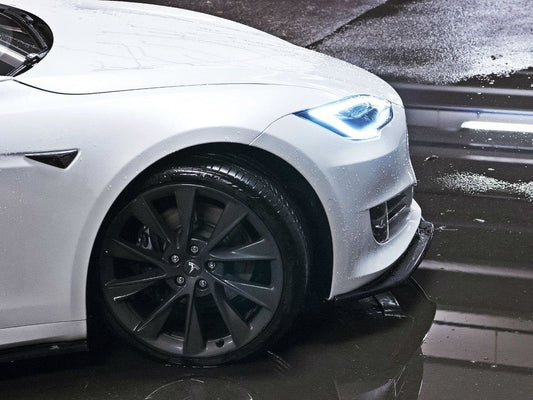 Front Ansatz V.1 für Tesla Model S Facelift schwarz matt
