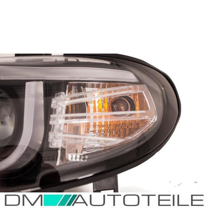 Scheinwerfer Facelift passt für BMW E46 Limo Touring Schwarz U LED Angel Eyes SET