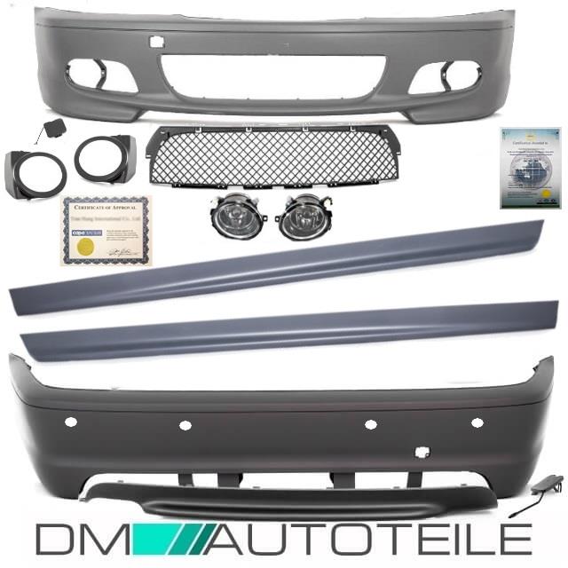 Sport Bodykit Stoßstange+Seite passt für BMW E46 +Zubehör für M Technik II Paket