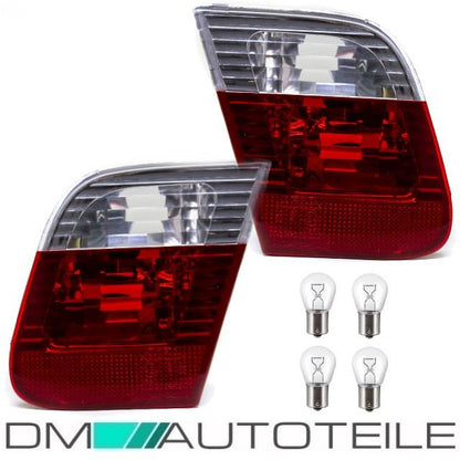 SET RÜCKLEUCHTEN INNEN ROT WEISS für BMW 3er E46 Limousine 01-05 FACELIFT+BIRNEN