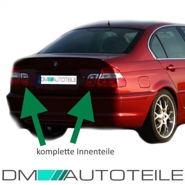 SET RÜCKLEUCHTEN INNEN ROT WEISS für BMW 3er E46 Limousine 01-05 FACELIFT+BIRNEN