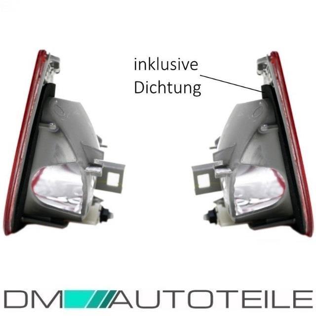 SET RÜCKLEUCHTEN INNEN ROT WEISS für BMW 3er E46 Limousine 01-05 FACELIFT+BIRNEN