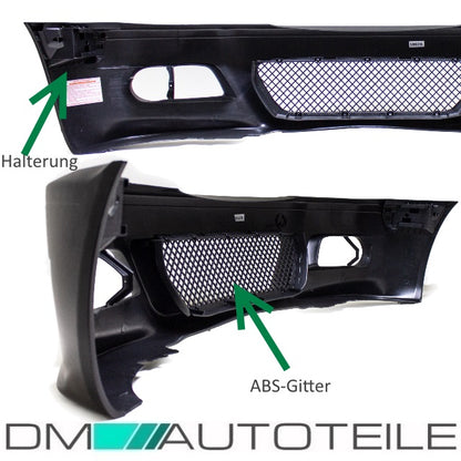 Sport Stoßstange Vorne passt für BMW E46 Coupe Cabrio 99-03 Limo 98-01 nicht M3