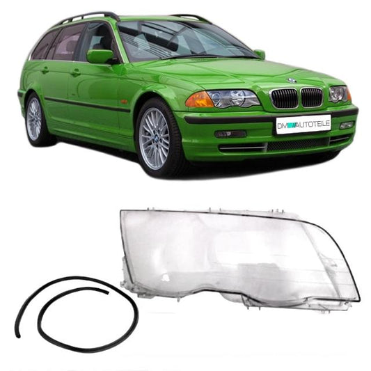 Scheinwerferglas Scheinwerfer rechts passt für 3er BMW E46 Limo Touring 98-01