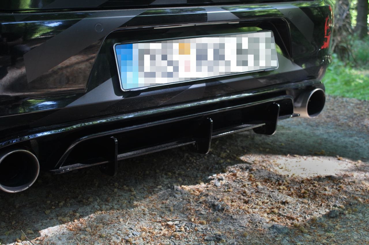 Diffusor Heck Ansatz für Heckschürze für VW GOLF 7 GTI CLUBSPORT