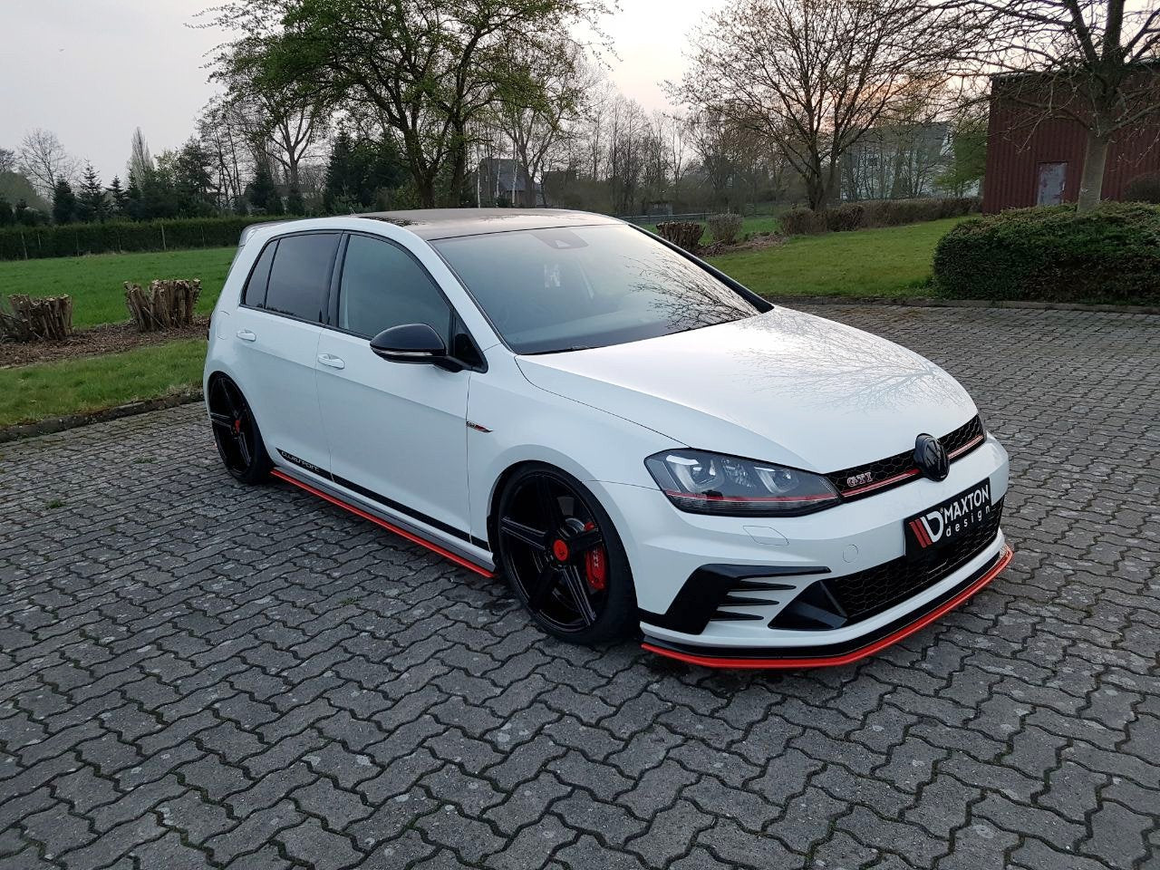 Front Ansatz für VW GOLF Mk7 GTI CLUBSPORT schwarz Hochglanz