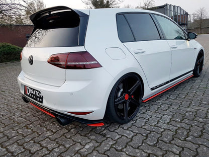 Mittlerer Diffusor Heck Ansatz für VW GOLF Mk7 GTI CLUBSPORT schwarz Hochglanz