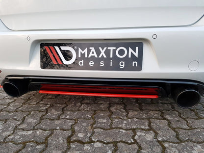 Mittlerer Diffusor Heck Ansatz für VW GOLF Mk7 GTI CLUBSPORT