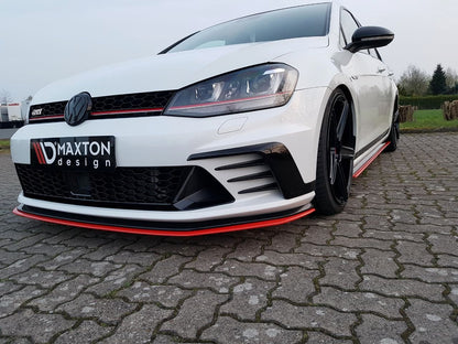 Front Ansatz für VW GOLF Mk7 GTI CLUBSPORT schwarz Hochglanz
