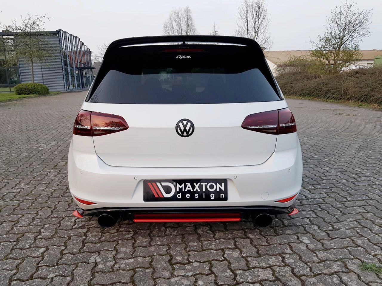 Heck Ansatz Flaps Diffusor für VW GOLF Mk7 GTI CLUBSPORT Carbon Look