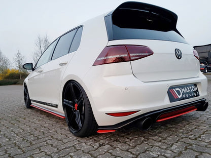 Heck Ansatz Flaps Diffusor für VW GOLF Mk7 GTI CLUBSPORT Carbon Look