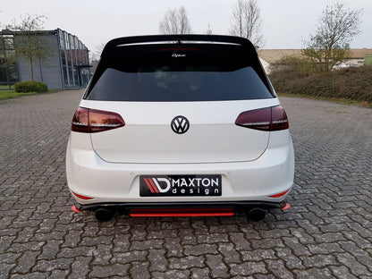 Mittlerer Diffusor Heck Ansatz für VW GOLF Mk7 GTI CLUBSPORT schwarz Hochglanz