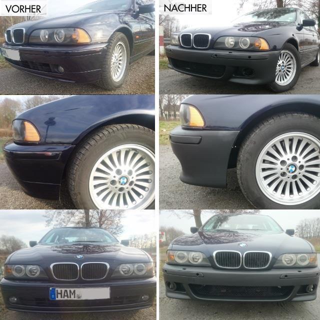 SPORT Stoßstange PAKET vorne ABS SRA/PDC passt für BMW E39 +Nebel für M+Nieten