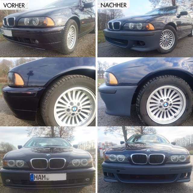 Frontschürze Stoßstange VORNE KOMPLETT+passt für BMW E39 außer M-Paket M5 +ABE*