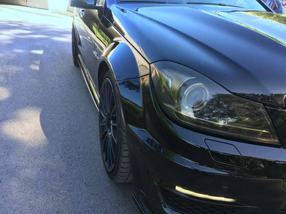 Seitenschweller Ansatz für Mercedes AMG C63 W204 FACELIFT schwarz matt