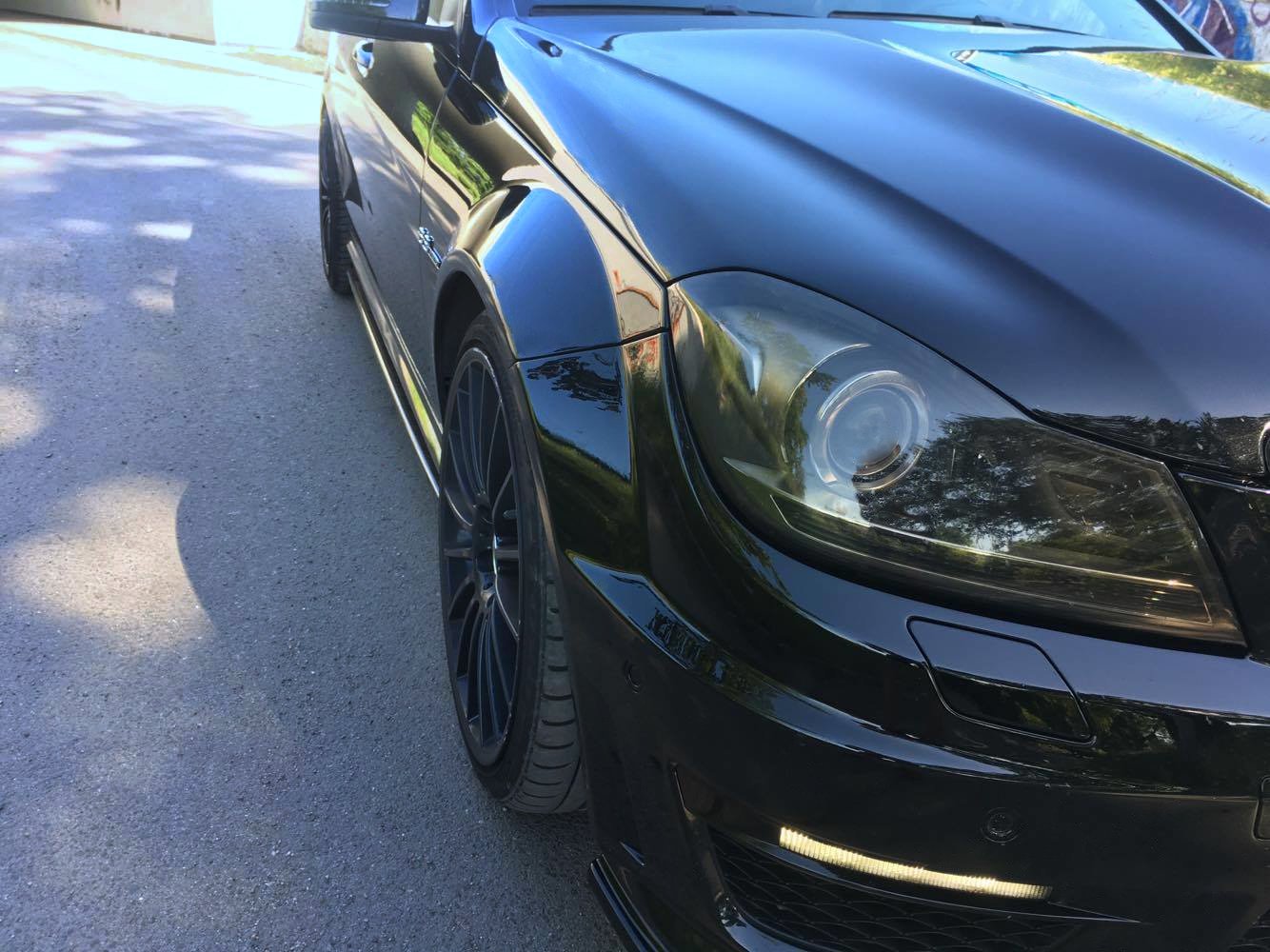 Seitenschweller Ansatz für Mercedes AMG C63 W204 FACELIFT Carbon Look