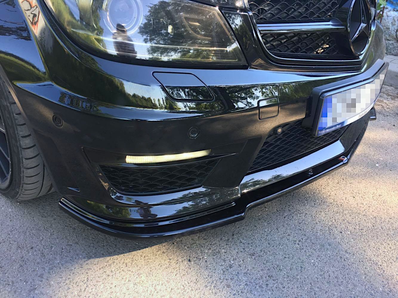 Front Ansatz für Mercedes AMG C63 W204 FACELIFT schwarz Hochglanz
