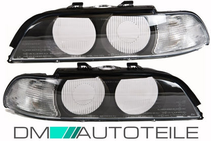 Set Facelift Kit Rückleuchten + Scheinwerfer + Seitenblinker Rot Weiß passt für BMW 5er E39 Limousine 95-00