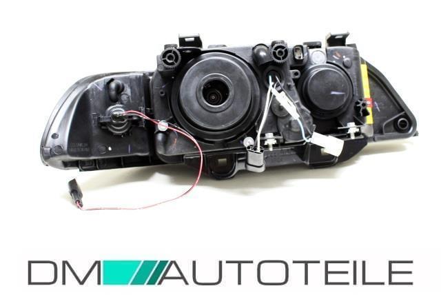 Angel Eyes Xenon Scheinwerfer Schwarz Set passt für BMW E39 +2x Osram D2S 00-03
