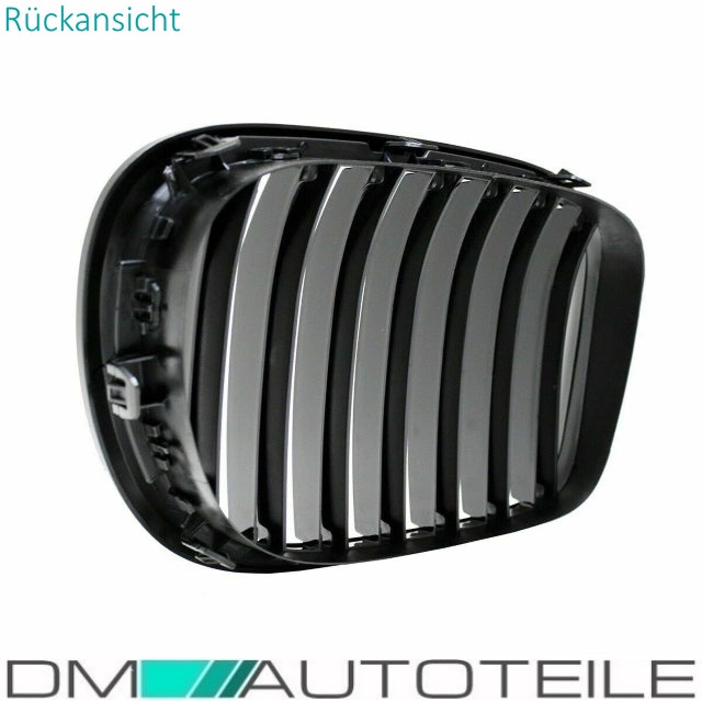 Doppelsteg Kühlergrill Schwarz GLANZ Performance passt für BMW 7er F01 F02 08-15