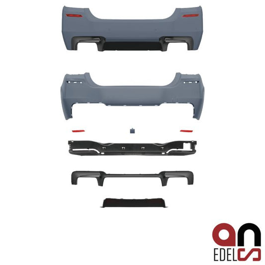 AN Evo Sport Heck Stoßstange hinten 4-Rohr Diffusor für PDC passend für BMW 5er F10 auch M5+Gutachten