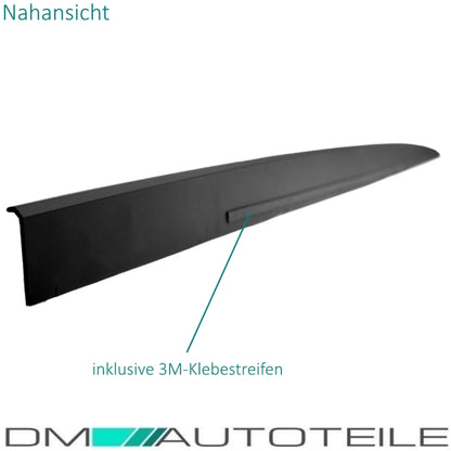 Set Seitenschweller Leisten Schwarz Matt SPORT-Performance + Folie passt für BMW 5er F10 F11 M-Paket