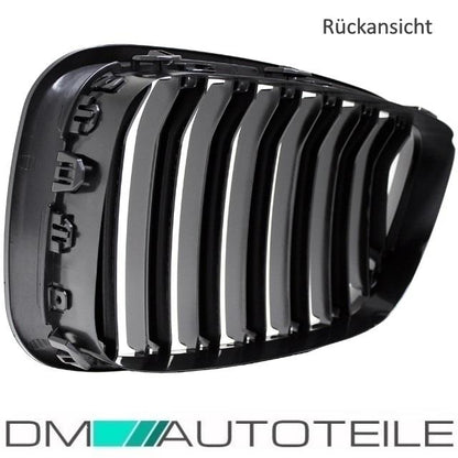Doppelsteg Kühlergrill Schwarz GLANZ Performance passt für BMW 5er F07 GT 08-17