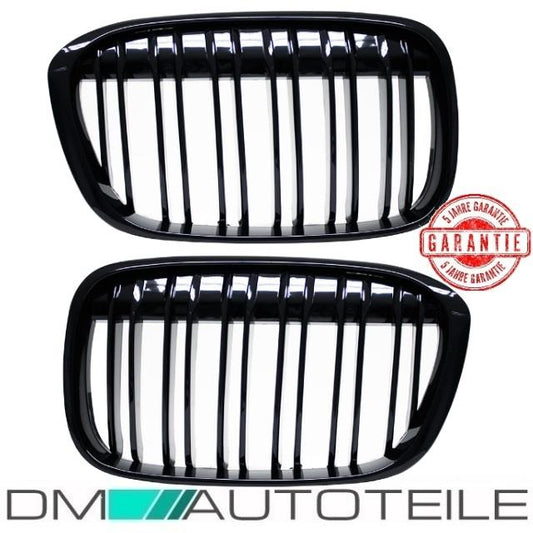 Doppelsteg Kühlergrill Schwarz GLANZ Performance passt für BMW X1 F48 bj 2014>