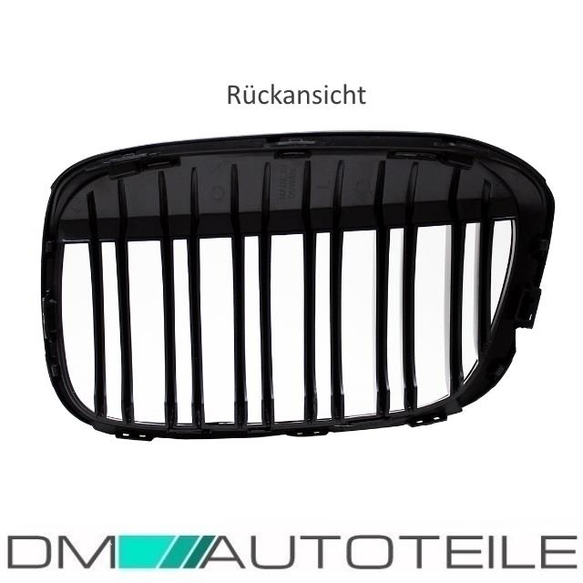 Doppelsteg Kühlergrill Schwarz GLANZ Performance passt für BMW X1 F48 bj 2014>