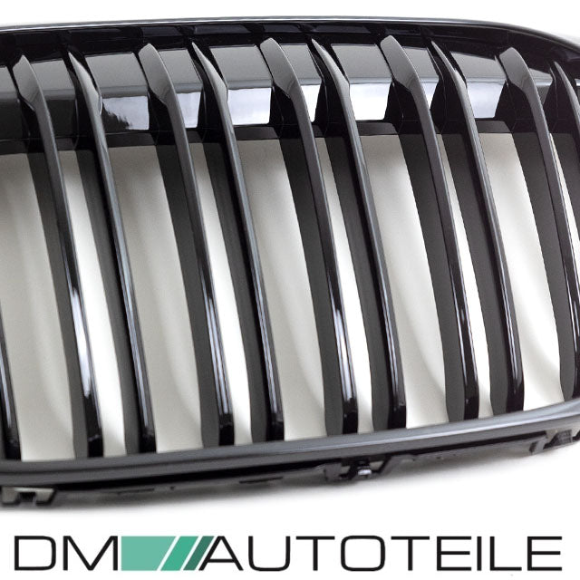 Doppelsteg Kühlergrill Schwarz GLANZ Performance passt für BMW X1 F48 bj 2014>