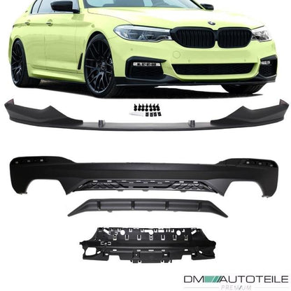 Sport-Performance Frontspoiler + Diffusor Schwarz passt für BMW G30 G31 M-Paket