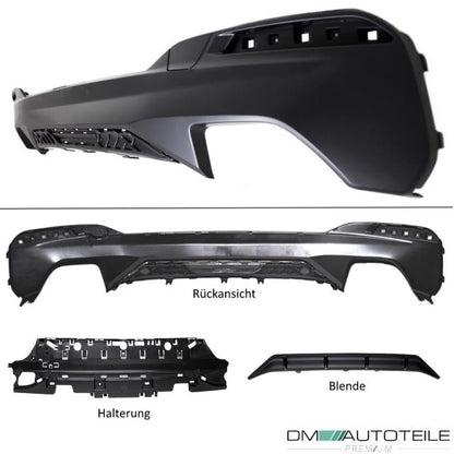 Sport-Performance Frontspoiler + Diffusor Schwarz passt für BMW G30 G31 M-Paket