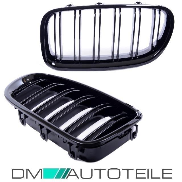 SET Spoiler vorne+ Doppelsteg Grill Schwarz passt für BMW 5er F10 F11 M-Paket