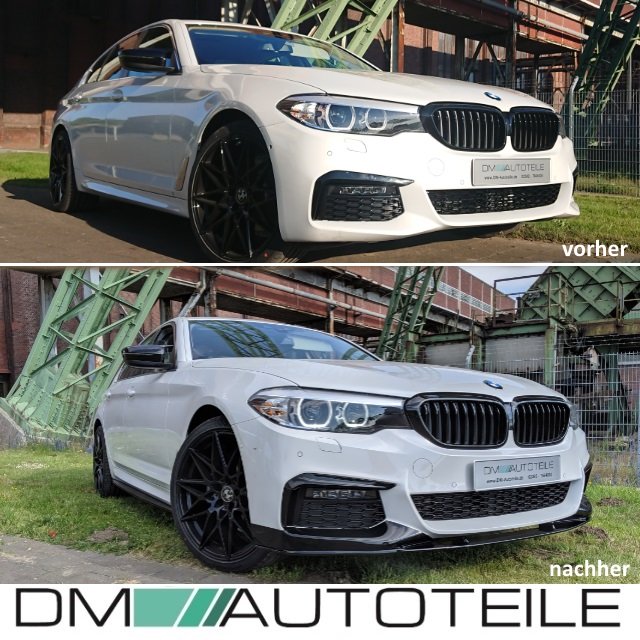 Set Sport-Performance Umrüstkit Hochglanz Schwarz Front+Heck+Seite passend für BMW 5er G30 M-Paket 17>