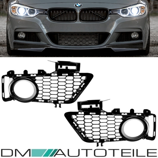 Stoßstangengitter Grill SET Schwarz glanz lackiert passt für BMW 3er F30 F31 M-Paket 11-19